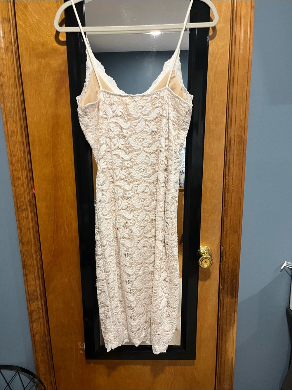 Windsor white/nude Lace Midi Slip Dress - Picture 6 of 11